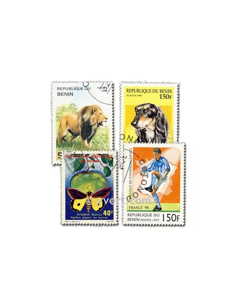 BENIN : pochette de 200 timbres (Oblitérés)