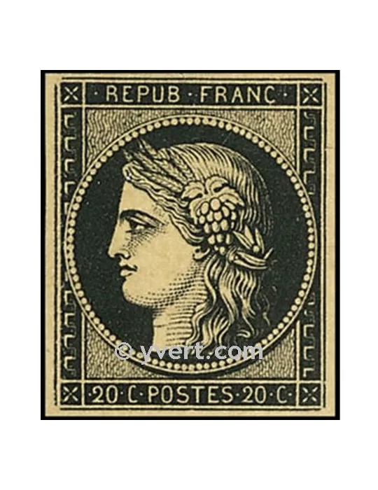 n° 3 obl. - Type Cérès (1ère émission)