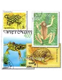 GRENOUILLES : pochette de 25 timbres (Oblitérés)