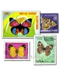 PAPILLONS : pochette de 300 timbres (Oblitérés)