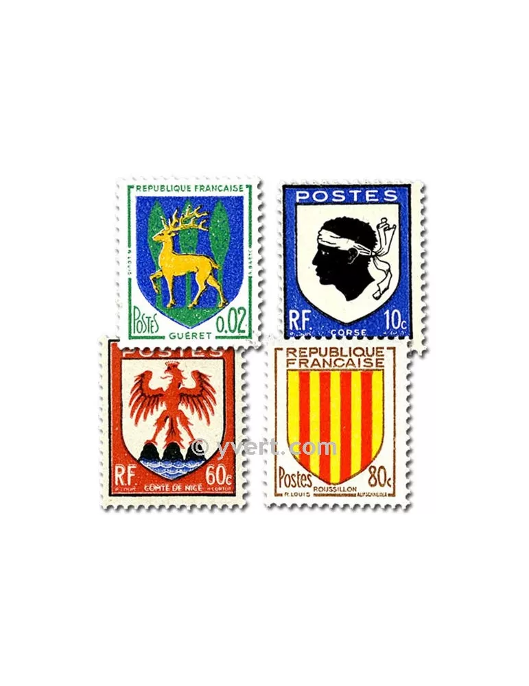 RF BLASONS : pochette de 50 timbres (Oblitérés)