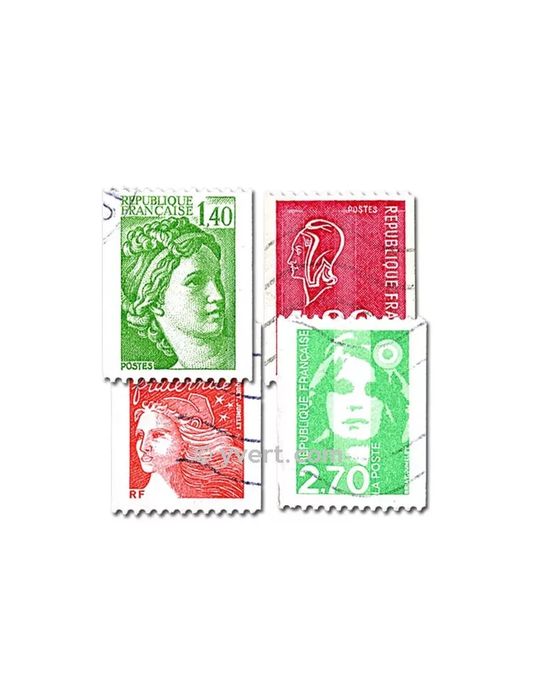 RF ROULETTES : pochette de 25 timbres (Oblitérés)