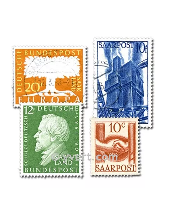 SARRE : pochette de 50 timbres (Oblitérés)