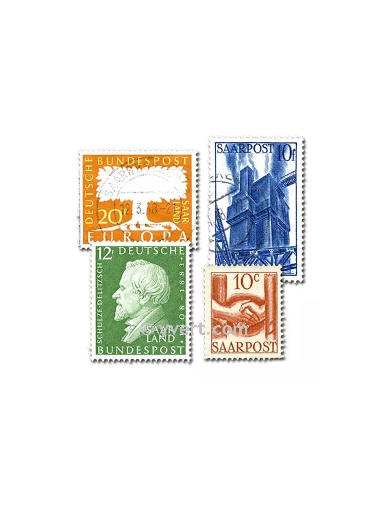 SARRE : pochette de 100 timbres (Oblitérés)