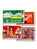 SUISSE : pochette de 500 timbres (Oblitérés)