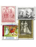 THEATRE ET OPERA : pochette de 50 timbres (Oblitérés)
