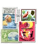 TRINITE ET TOBAGO : pochette de 50 timbres (Oblitérés)