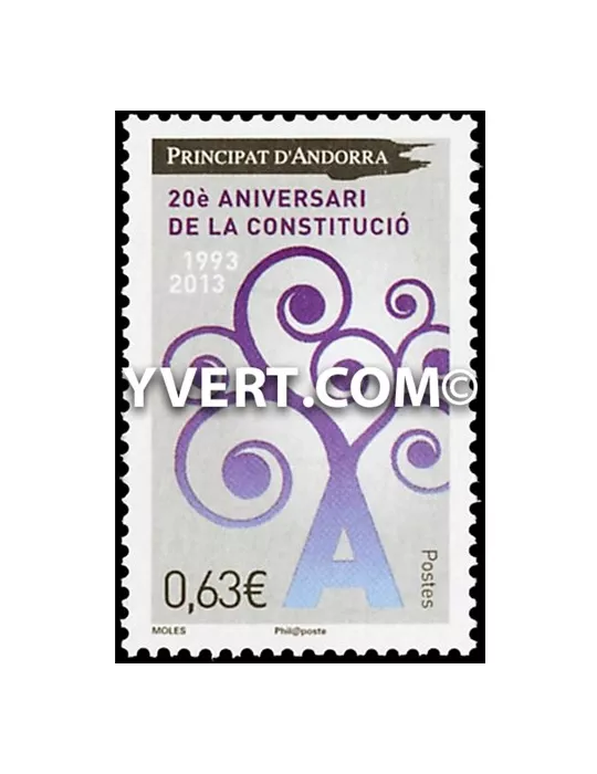 n° 736 -  Timbre Andorre Poste