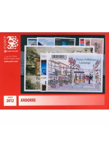 n° 718/733 -  Timbre Andorre Année complète (2012)