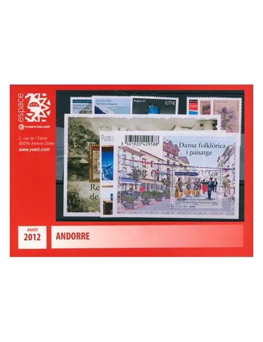 n° 718/733 -  Timbre Andorre Année complète (2012)
