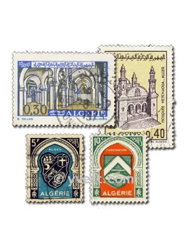 ALGERIE : pochette de 200 timbres (Oblitérés)