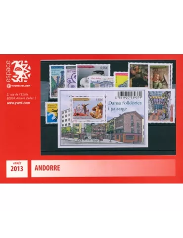 n° 734/747 -  Timbre Andorre Année complète (2013)
