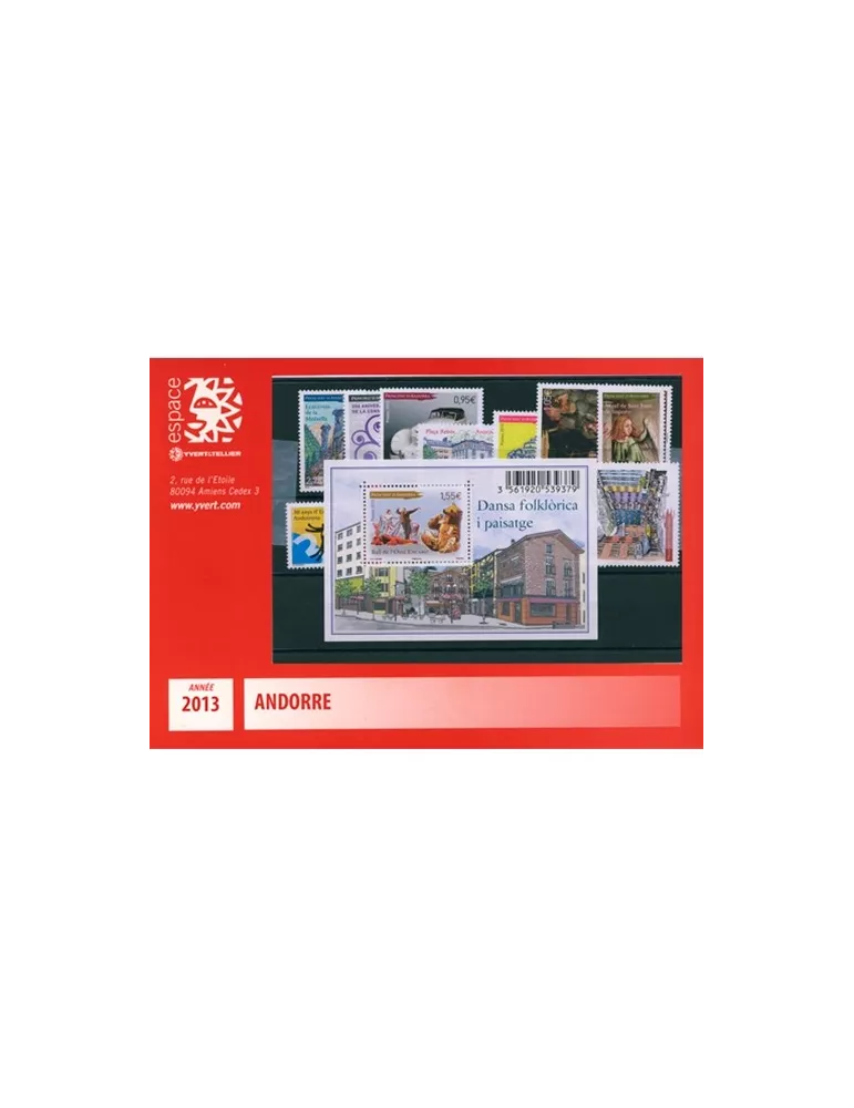 n° 734/747 -  Timbre Andorre Année complète (2013)