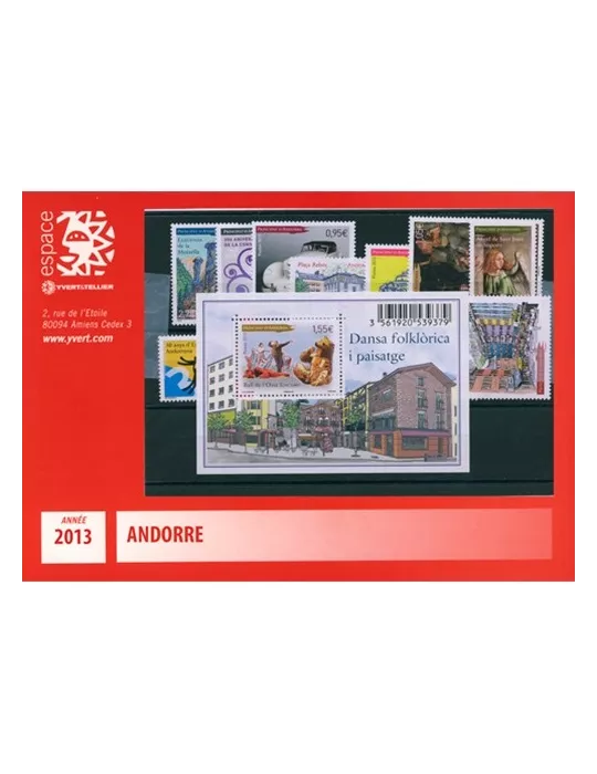 n° 734/747 -  Timbre Andorre Année complète (2013)