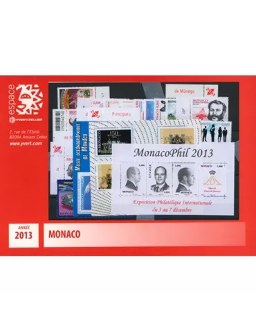 n° 2858/F2903 - Timbre Monaco Année complète (2013)