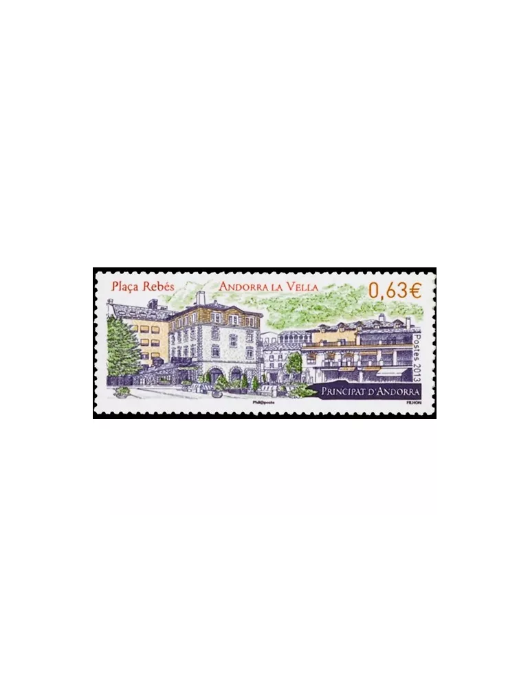 n° 738 -Timbre Andorre Poste