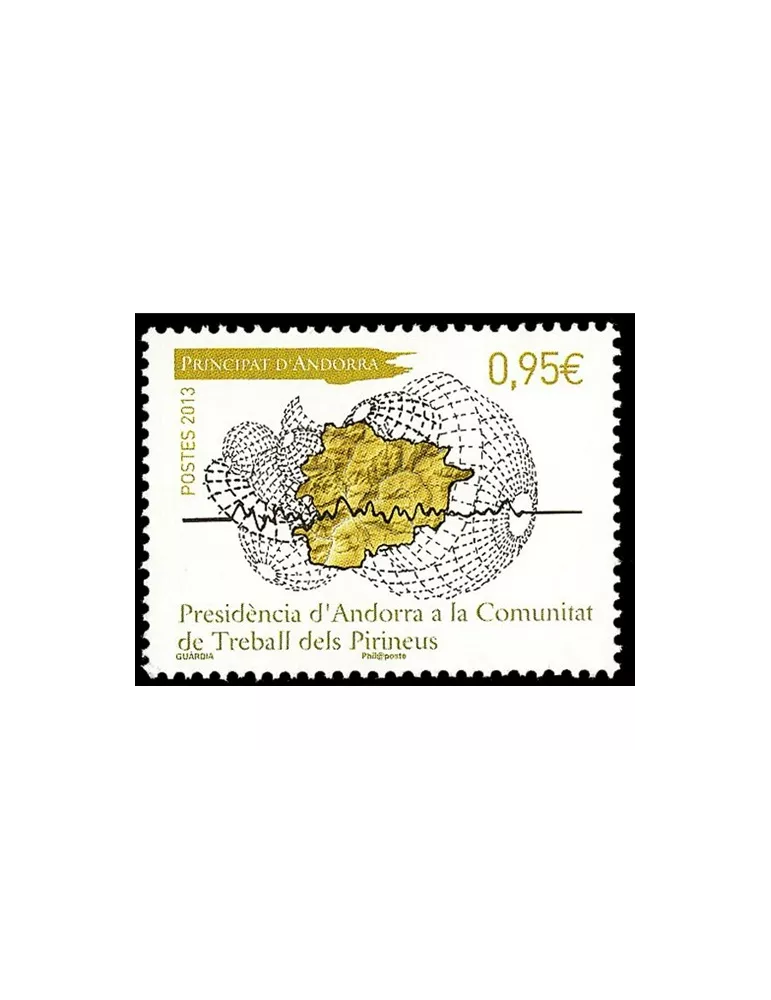 n° 745 -Timbre Andorre Poste