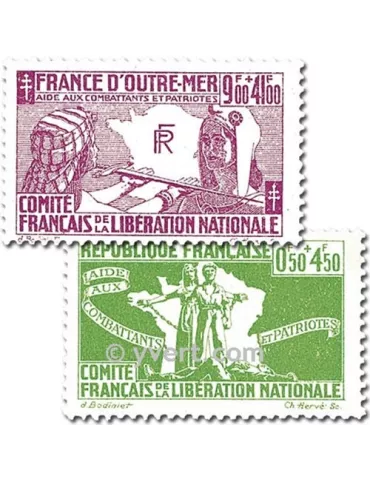 n° 1/5 -  Timbre France Libre