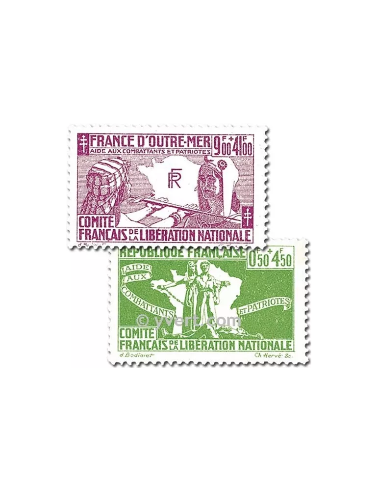 n° 1/5 -  Timbre France Libre