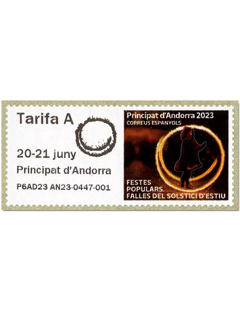 n° 6a - Timbre ANDORRE ESPAGNOL Timbres de distributeurs