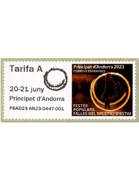 n° 6a - Timbre ANDORRE ESPAGNOL Timbres de distributeurs
