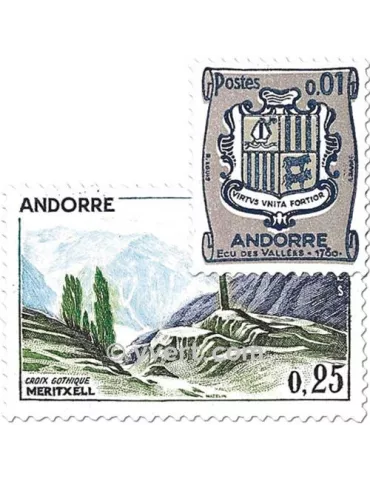 n° 153A/164 -  Timbre Andorre Poste 2