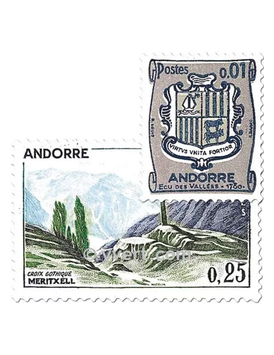 n° 153A/164 -  Timbre Andorre Poste