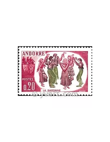 n° 166 -  Timbre Andorre Poste