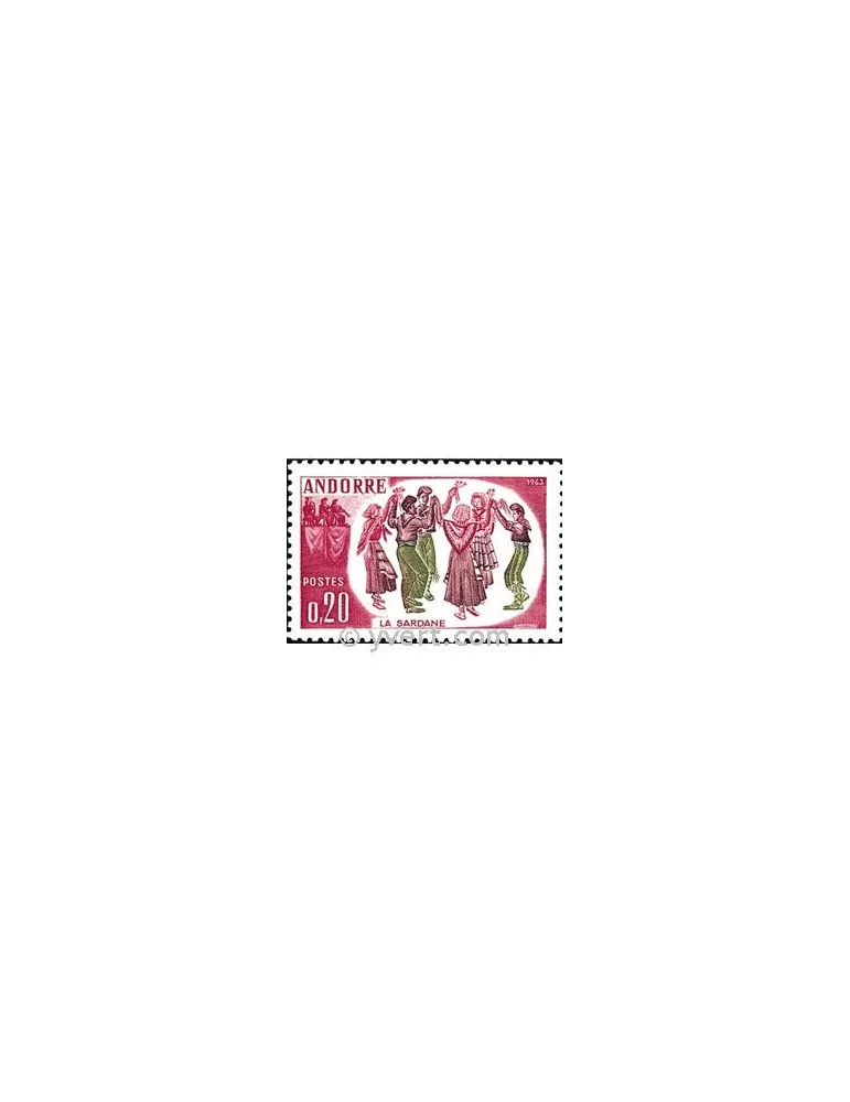 n° 166 -  Timbre Andorre Poste