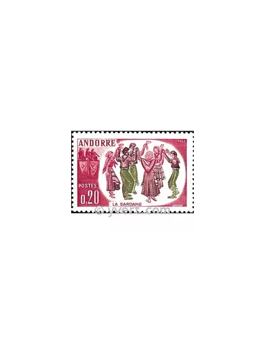n° 166 -  Timbre Andorre Poste