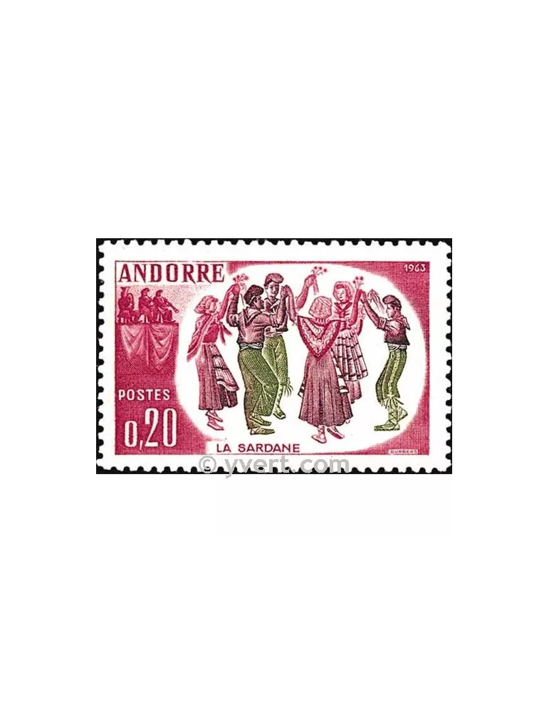 n° 166 -  Timbre Andorre Poste