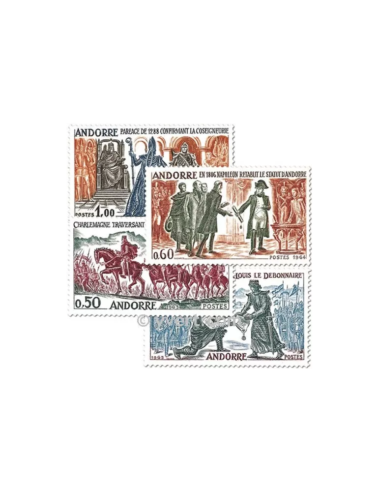 n° 167/170 -  Timbre Andorre Poste