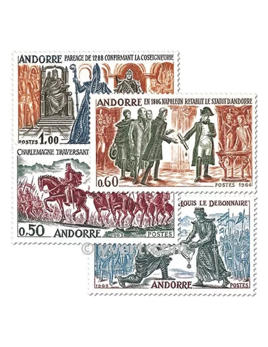 n° 167/170 -  Timbre Andorre Poste
