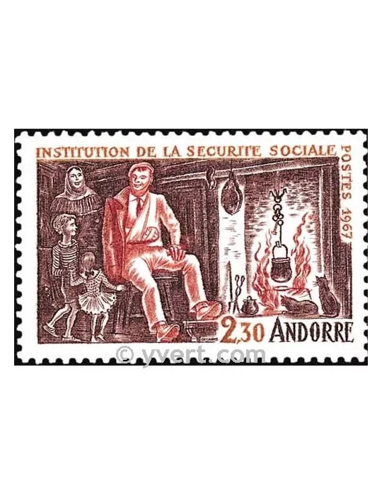 n° 183 -  Timbre Andorre Poste