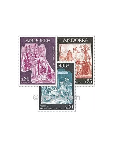 n° 184/186 -  Timbre Andorre Poste