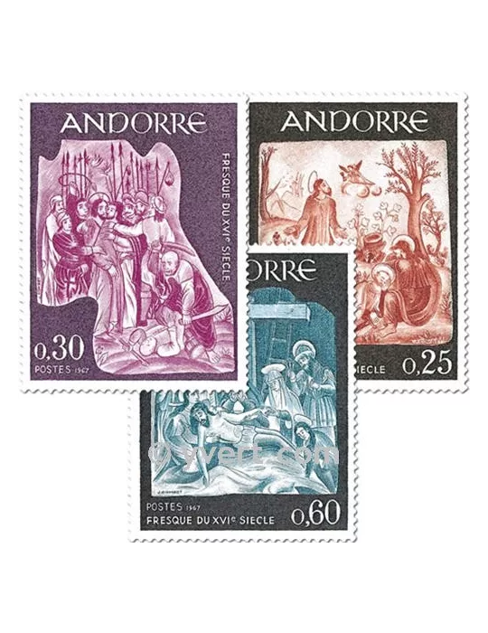 n° 184/186 -  Timbre Andorre Poste