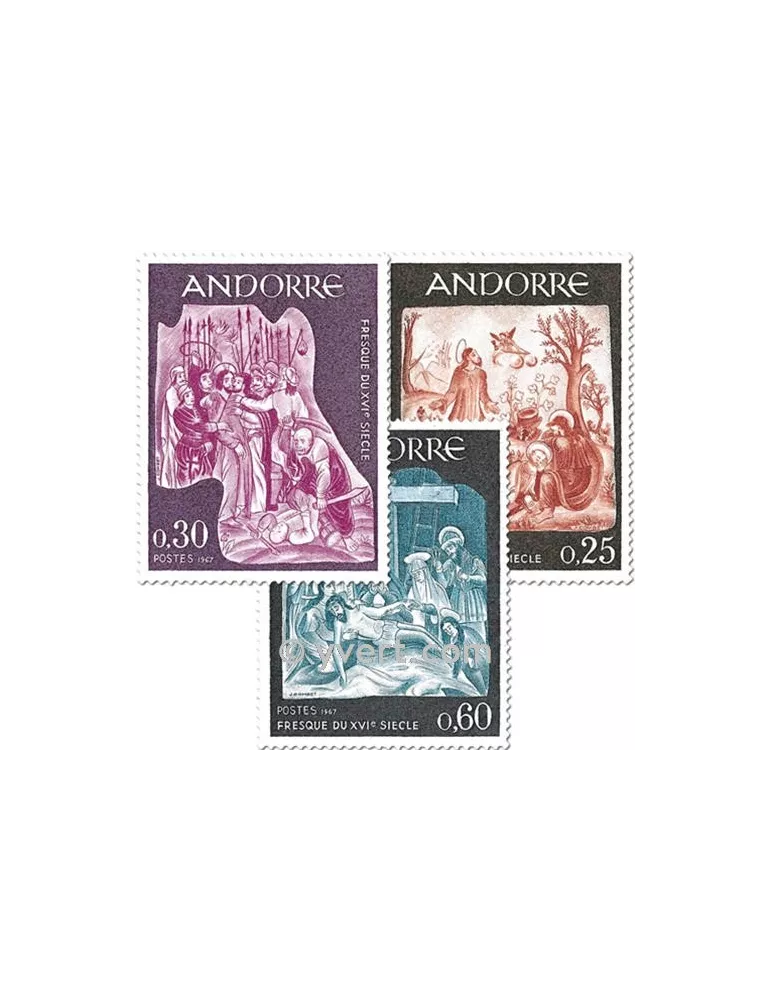 n° 184/186 -  Timbre Andorre Poste