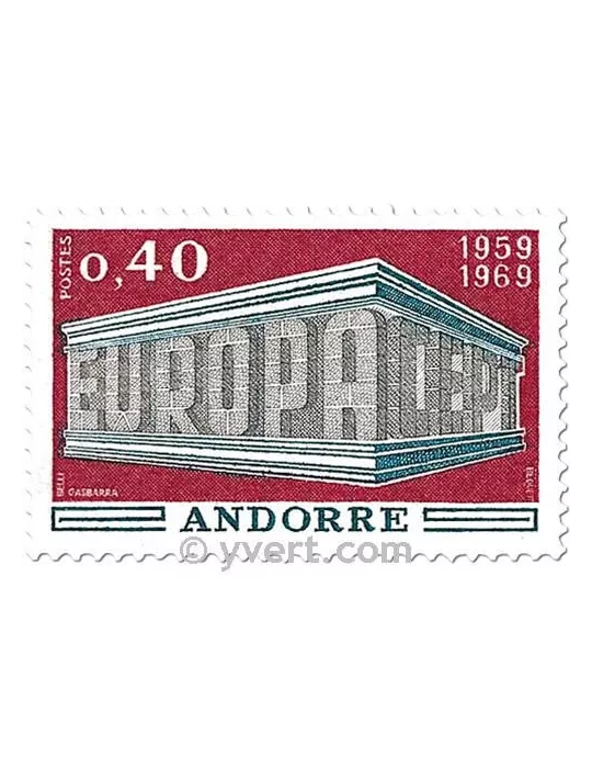 n° 194/195 -  Timbre Andorre Poste