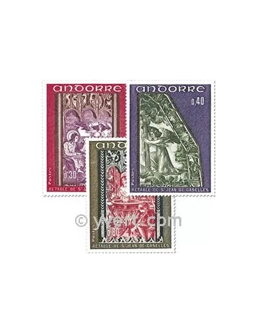 n° 206/208 -  Timbre Andorre Poste