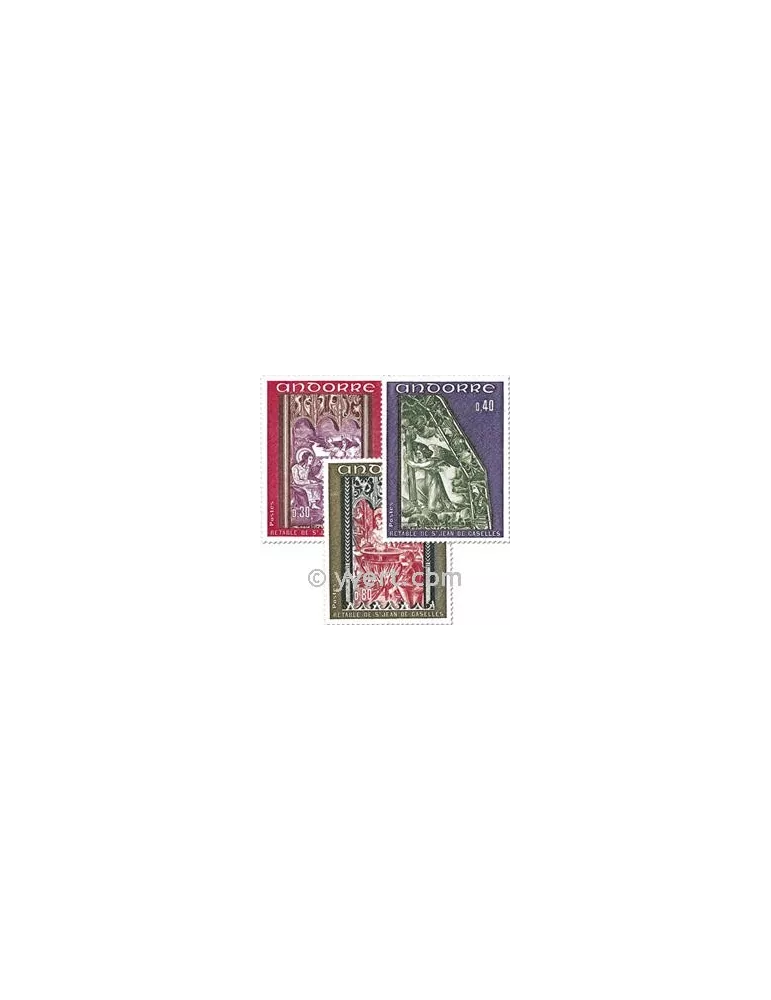 n° 206/208 -  Timbre Andorre Poste
