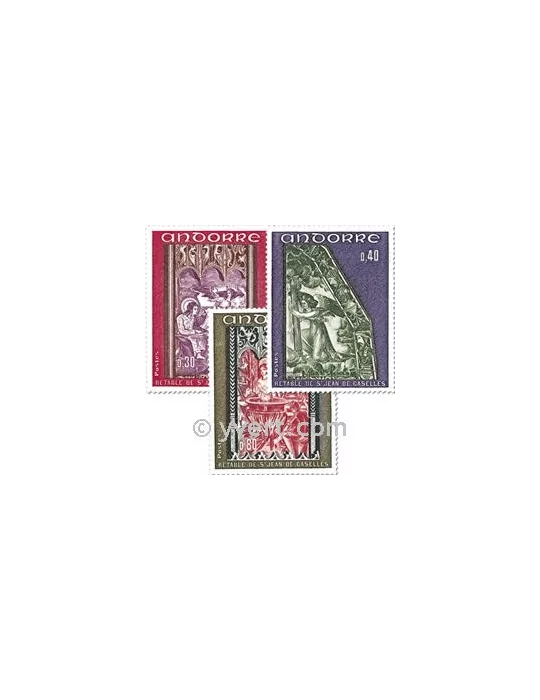 n° 206/208 -  Timbre Andorre Poste