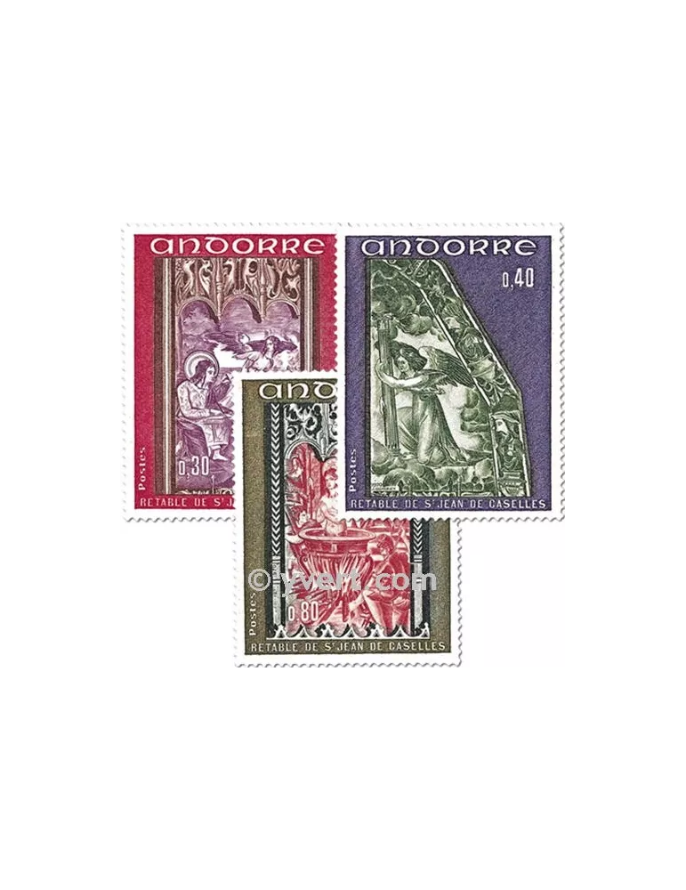 n° 206/208 -  Timbre Andorre Poste