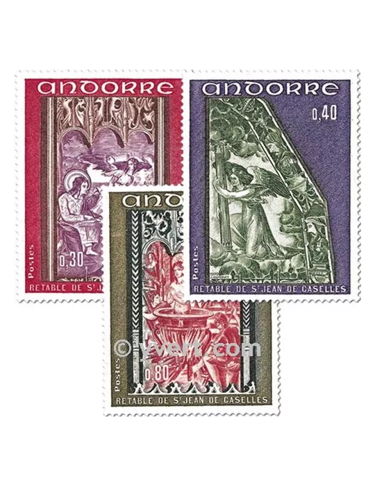 n° 206/208 -  Timbre Andorre Poste