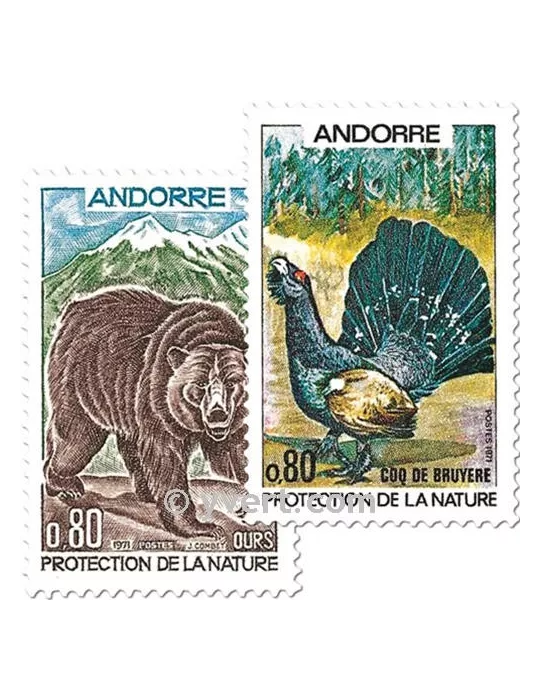 n° 210/211 -  Timbre Andorre Poste