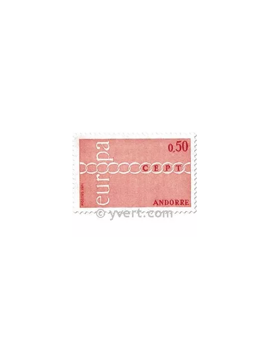 n° 212/213 -  Timbre Andorre Poste