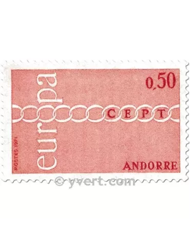 n° 212/213 -  Timbre Andorre Poste 2