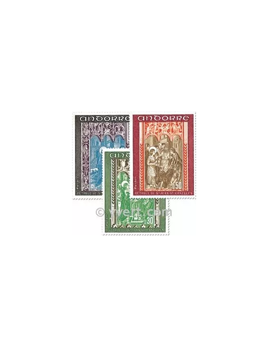 n° 214/216 -  Timbre Andorre Poste