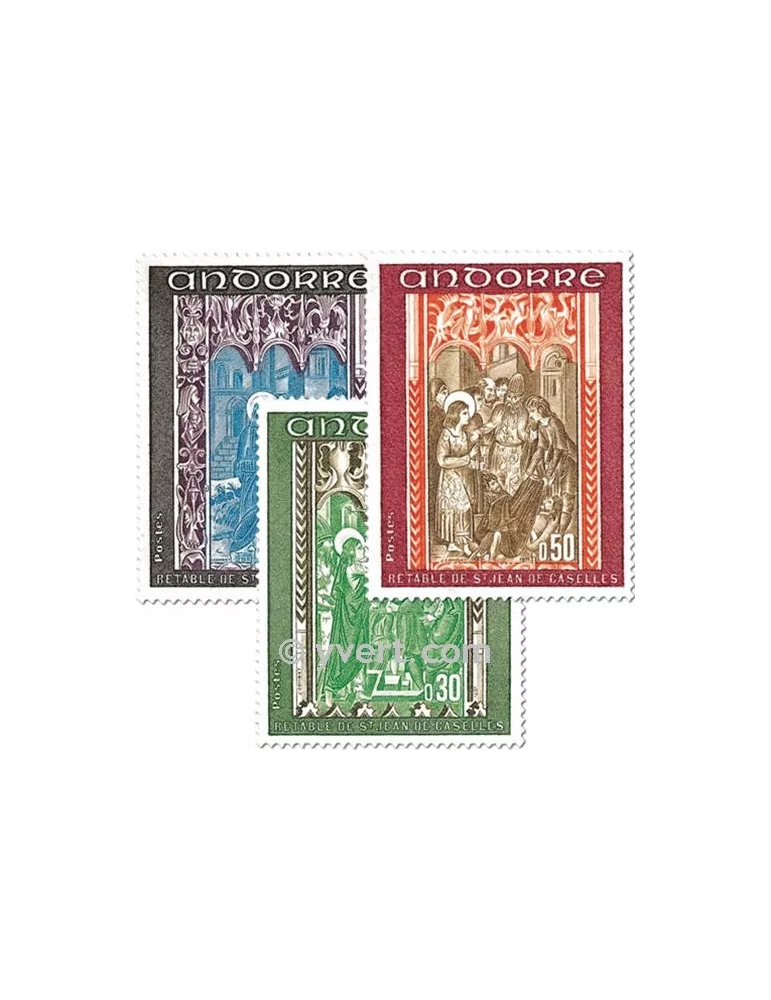 n° 214/216 -  Timbre Andorre Poste