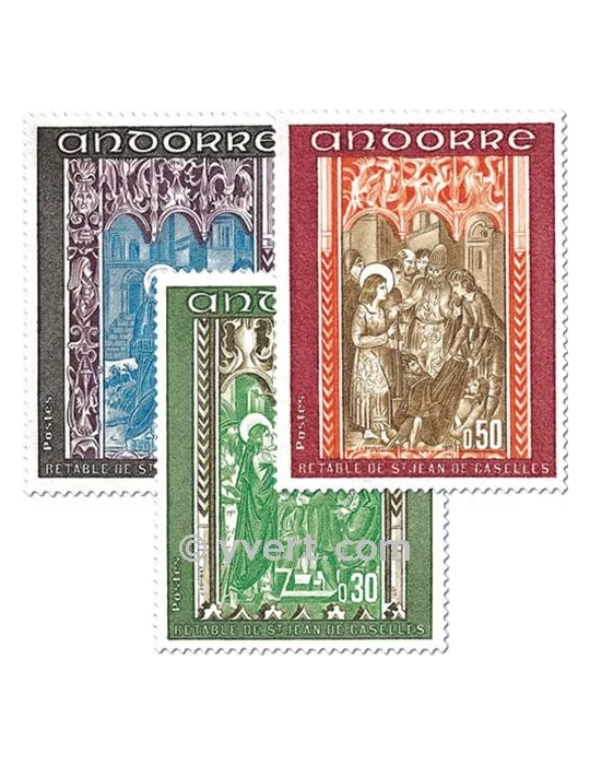 n° 214/216 -  Timbre Andorre Poste