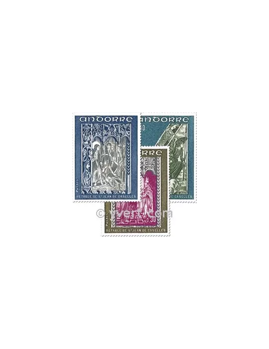 n° 221/223 -  Timbre Andorre Poste